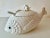 White Fitz & Floyd Fish Soup Tureen with Lid & Ladle For Sale - Image 8 of 10