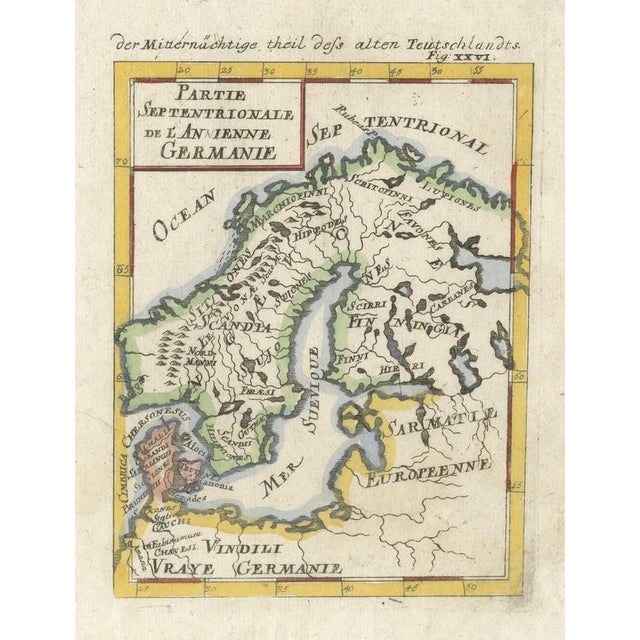 Antique Map of Scandinavia, Ancient Germania, Mallets Description of the Universe, 1683 For Sale - Image 9 of 9