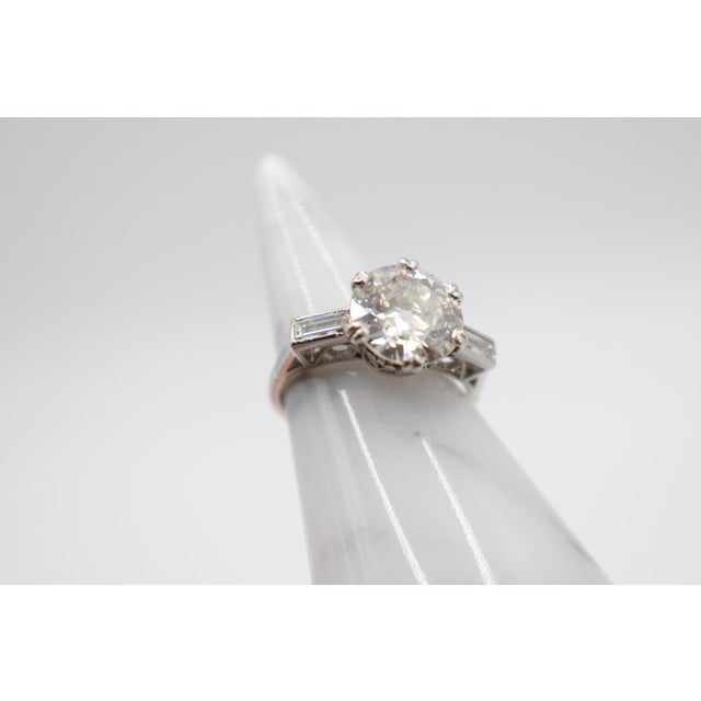 Late 19th Century Platinum Old European-Cut Diamond Ring, Size 6.75 For Sale - Image 10 of 13