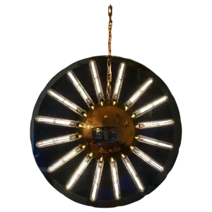 1980s Italian Saturno Glass Modern Pendant