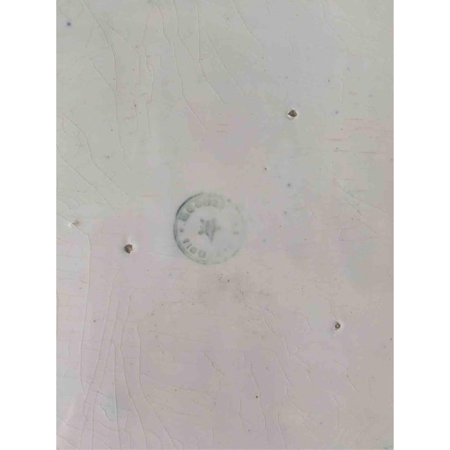 Silver Vintage Tray with Botanical Tile from Villeroy & Boch, 1950s For Sale - Image 8 of 12