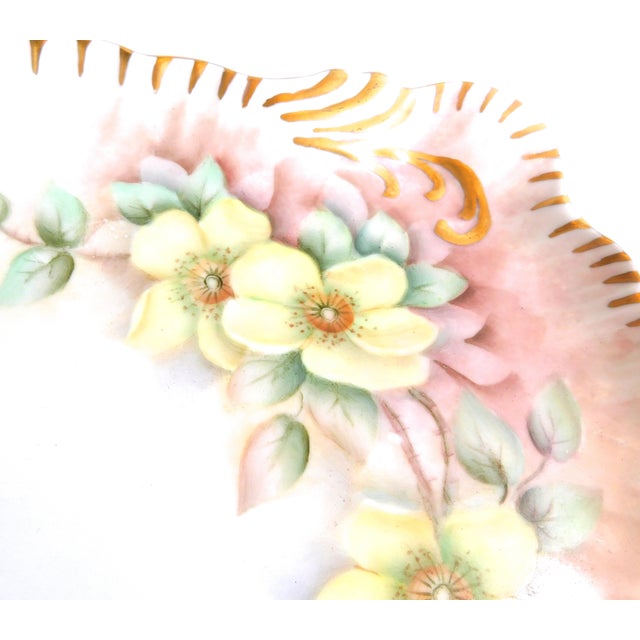 Contemporary 1960s Hand Painted and Signed Vanity Tray and Covered Vanity Jar For Sale - Image 3 of 14