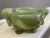 Antique Solid Jade Handcarved Footed Bowl For Sale - Image 4 of 9