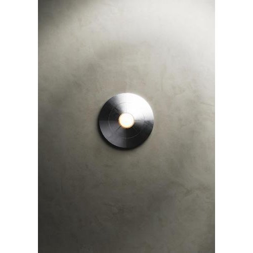 Contemporary Large Navazi Circular Wall Lamp in Scorched Coal Ceramic and Glass by Svitanok For Sale - Image 3 of 8