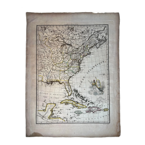 Early 1810s French Map, M. Malte-Brun's États-Unis Et Grand Antilles - 1 Piece