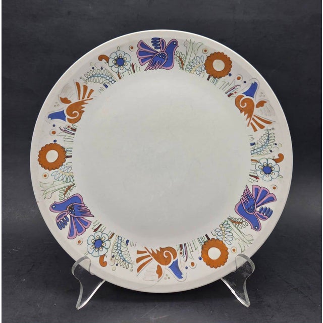 Offered are 8 vintage Villeroy & Boch brand "Acapulco" pattern porcelain dinner plates, each stamped and labeled in blue...
