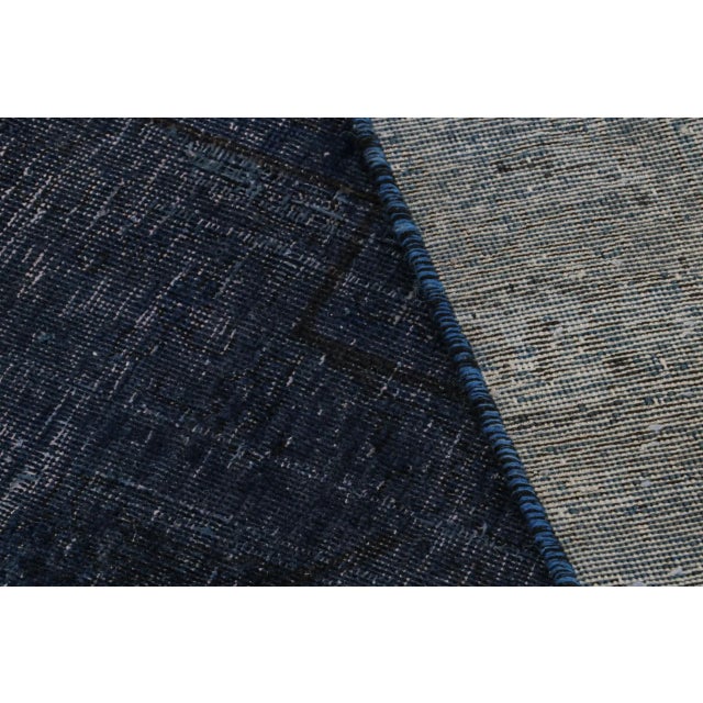 Textile Vintage Persian Rug in Blue and Black by Rug & Kilim For Sale - Image 7 of 7