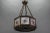 Mid-Century Octagonal Patinated Metal and Art Glass Pendant Light, Germany For Sale - Image 12 of 18