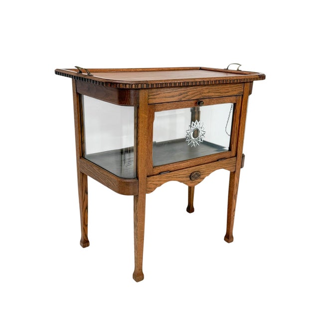 Art Nouveau Tea Cabinet with Serving Tray, 1900s For Sale - Image 13 of 13