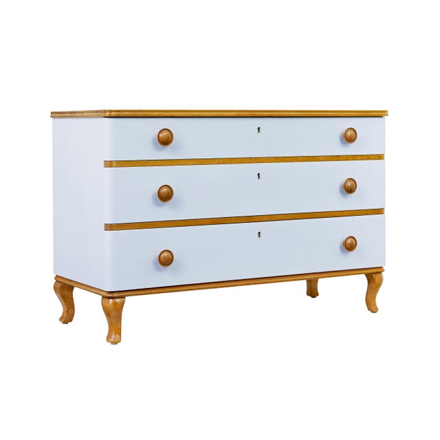Mid-Century Scandinavian Painted Birch Chest of Drawers, 1960 For Sale - Image 9 of 9