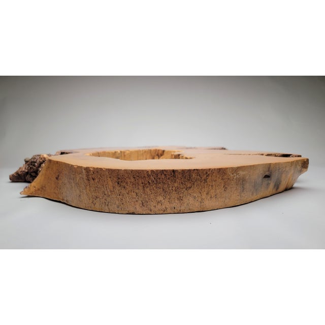 Wood Live Edge Burlwood Mirror For Sale - Image 7 of 14