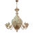 Vintage Italian Leaves Chandelier in Murano Style Glass For Sale