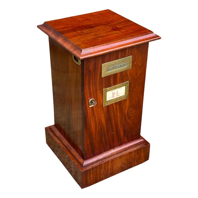 19th Century Victorian Mahogany Country House Post Box, 1880s For Sale