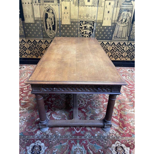Louis XIII Gothic Dining Table in Walnut For Sale - Image 6 of 8