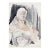 1950s Unfinished Portrait of an Woman Watercolor Painting by Joseph Yeager For Sale
