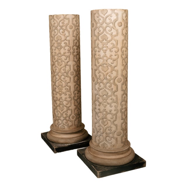 Italian Pedestals, 1950s, Set of 2 For Sale