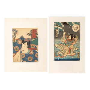 Japanese School Kabuki Actor Woodblock Prints, 2