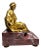 Mathurin Moreau, Dame qui pose, 1800s, Gilded Bronze with Red Marble Base For Sale