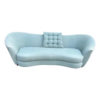 1980s Curved Deco Style Sofa For Sale