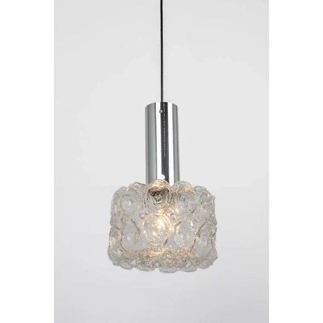 Glass and Chrome Pendant by Helena Tynell for Limburg, Germany, 1970s For Sale - Image 4 of 13