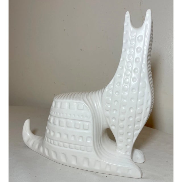 2000 - 2009 Modern Jonathan Adler Art Deco White Menagerie Kangaroo Statue Sculpture For Sale - Image 5 of 9
