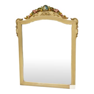 VTG Carved & Painted Venetian Style Wall Mirror For Sale