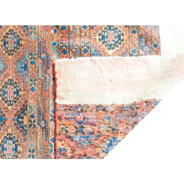 Rose Early 20th Century Soumak Rug For Sale - Image 8 of 10