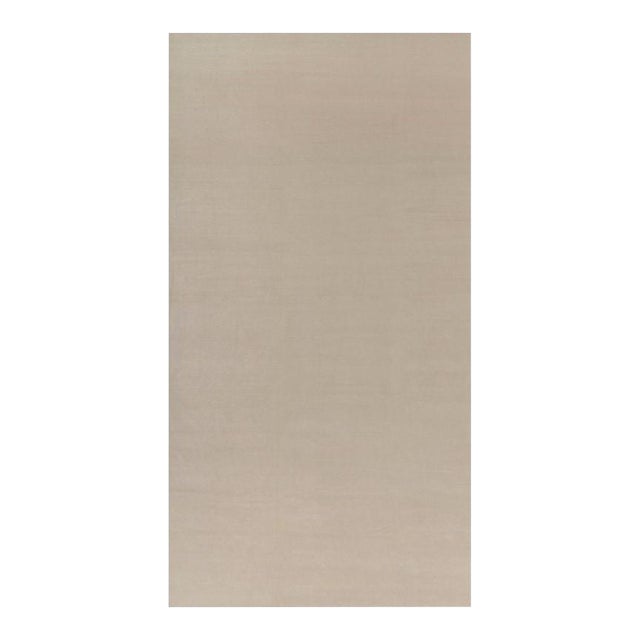Rug & Kilim’s Oversized Contemporary Textural Solid Rug in Cream and White Tones - 10x19 For Sale