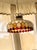Metal 1970s Vintage Large Slag Glass Hanging Pendant Chandelier Light For Sale - Image 7 of 7