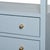 Worlds Away Matthew Izzo Home Douglas Textured Light Blue Linen Two Drawer Side Table With Open Shelf and Polished Brass Knobs For Sale - Image 4 of 8
