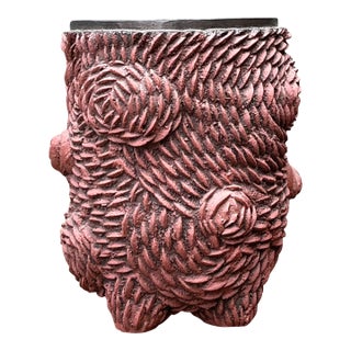 Vintage Sculptural Ceramic Vase For Sale