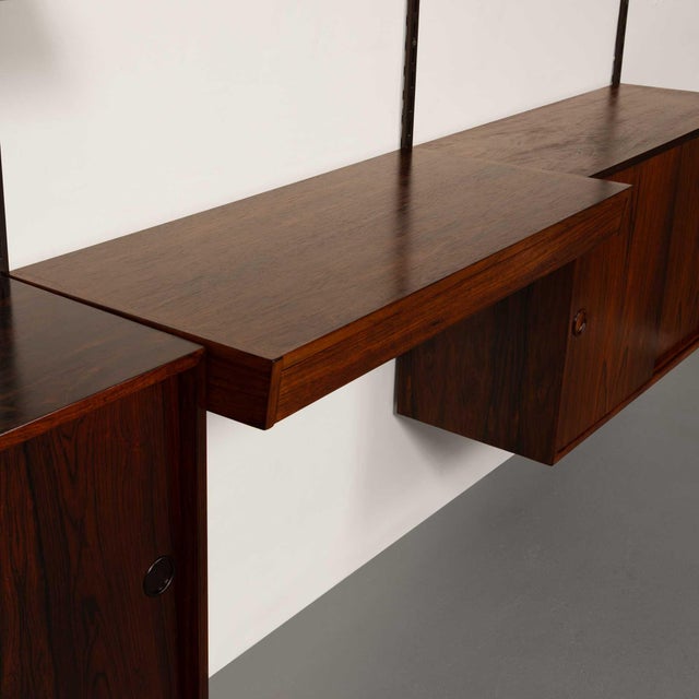 Vintage Kai Kristiansen's Fm Reolsystem Shelving System W/ Desk in Rosewood 1960s For Sale In San Francisco - Image 6 of 13