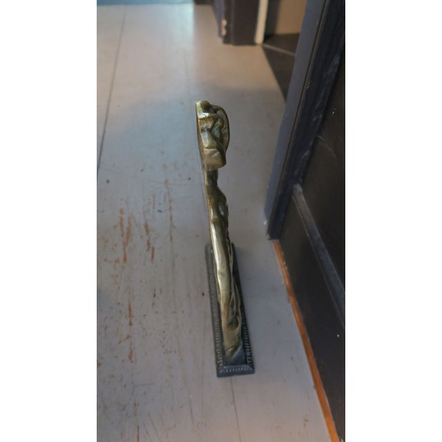 Brass Victorian Brass and Iron Door Stop, Circa 1880 For Sale - Image 8 of 10
