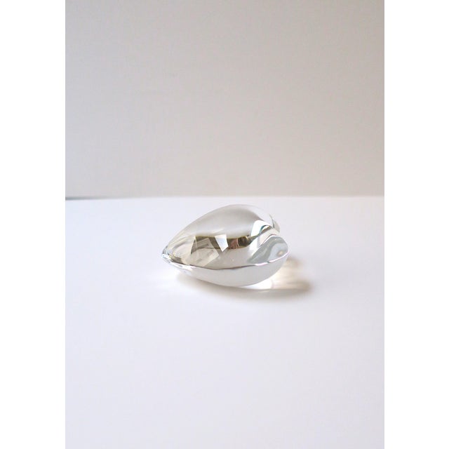 Baccarat French Crystal Heart Paperweight Decorative Object For Sale - Image 11 of 13