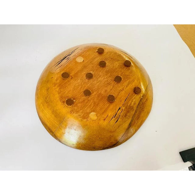 1950s Minimalist Brown Color Vide Poche in Wood, France, 1950s For Sale - Image 5 of 9