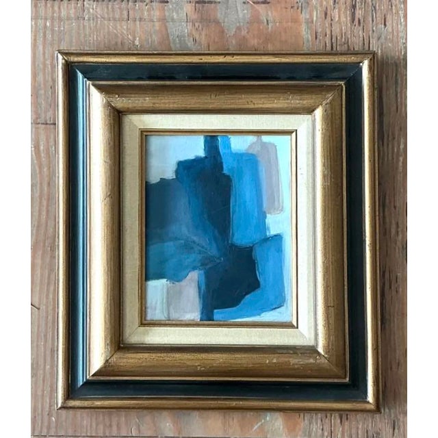 Vintage Original Abstract Oil on Canvas For Sale - Image 4 of 12