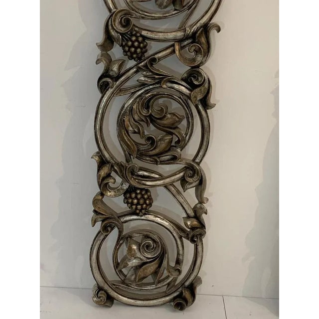 Metal Baroque Carved Resin Panel Finished with Metallic Leaves For Sale - Image 7 of 12