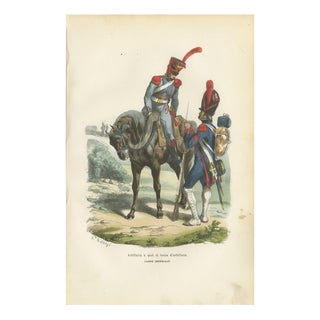 After Horace Vernet, Imperial Guard Foot Artillery and Train, 1843, Paper For Sale
