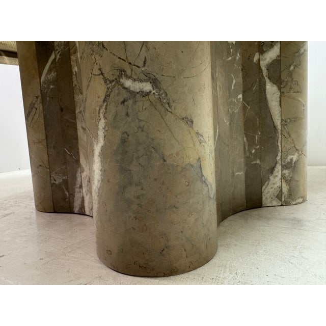 Italian Biomorphic Square Marble Table, 1970s For Sale - Image 3 of 17