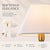 Aloadecor French Modern Warm Brass Curved Staggered Chandelier With White Fabric Shades For Sale - Image 4 of 8