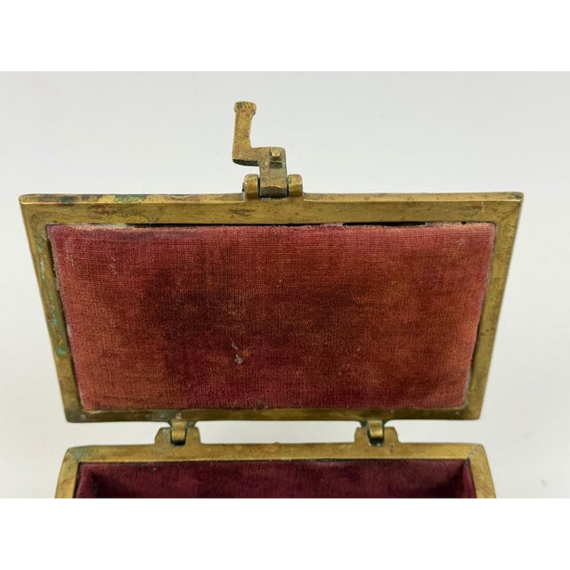 Antique Gothic Revival Bronze Jewelry Box with Religious Scenes, 1890s For Sale - Image 6 of 12