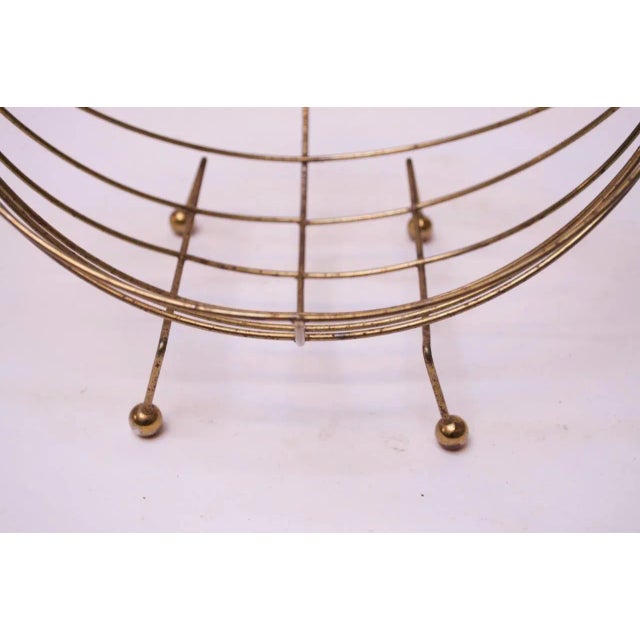 Mid-Century Modern Brass Decorative Basket For Sale - Image 10 of 13