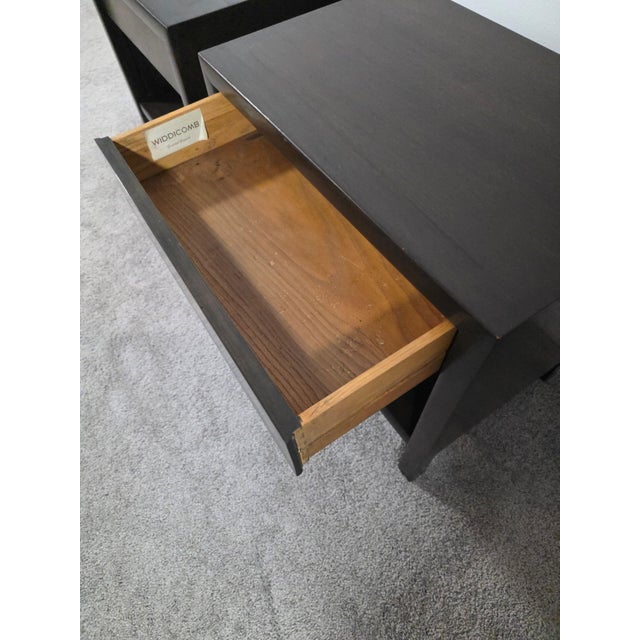 John Widdicomb Mid-Century Modern Solid Wood Nightstands – Pair For Sale - Image 9 of 13