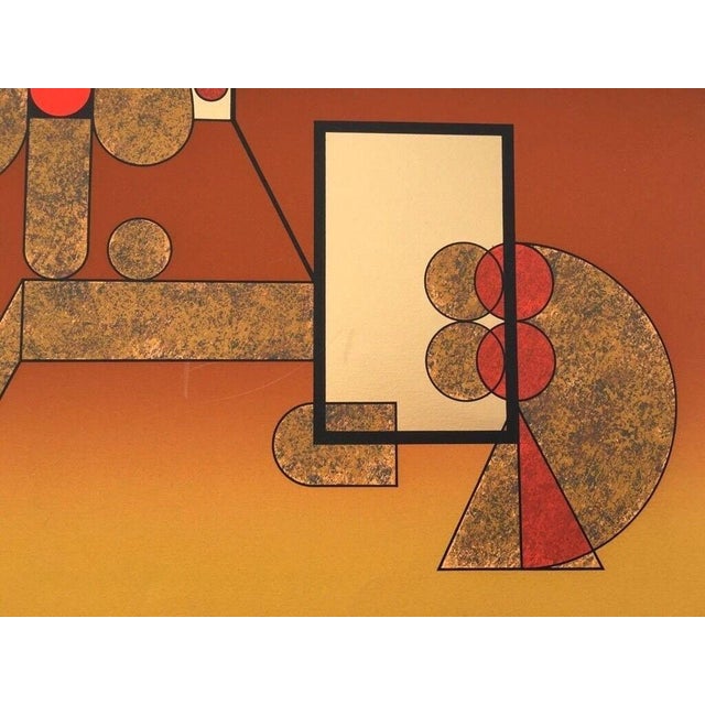 Felguérez Barra Manuel, Abstraction Gold Embossing 32/50 Forms, 1970s, Lithograph For Sale - Image 13 of 13