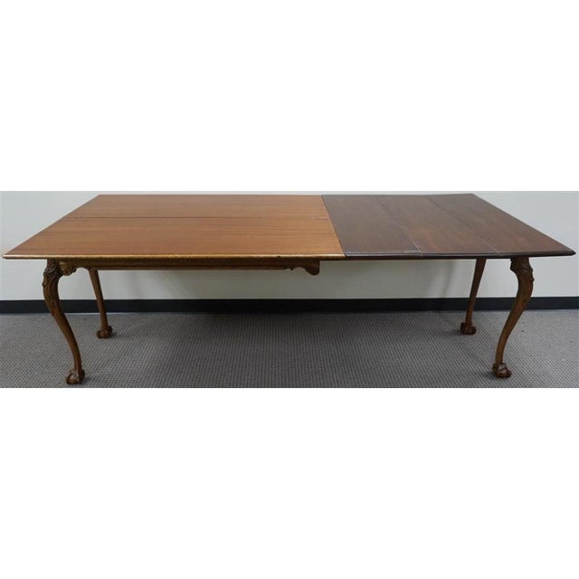 Mid 20th Century Chippendale Style Carved Mahogany Fold-Top Table With Three Extension Boards For Sale - Image 12 of 12