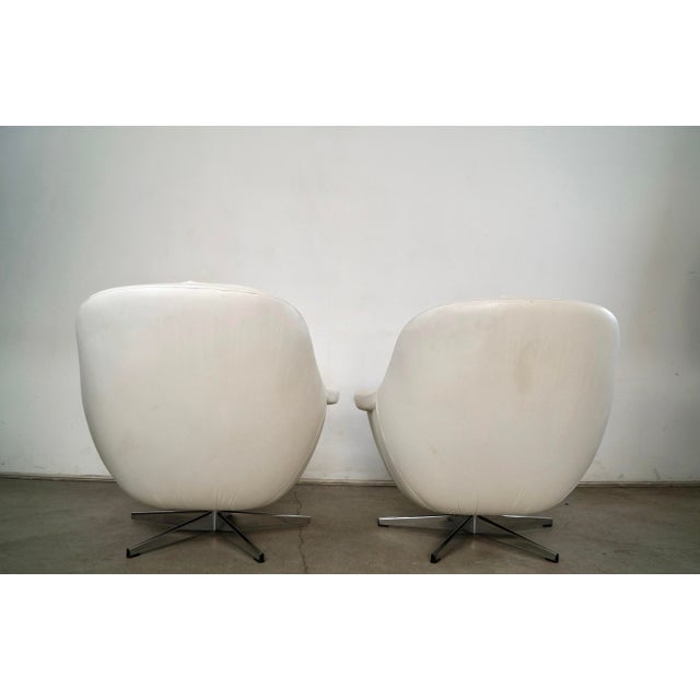 1960’s Mid-Century Modern Space Age Swivel Lounge Chairs by Selig - A Pair For Sale - Image 9 of 12