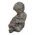 Reconstituted Garden Ornament Stone Boy Holding Rabbit, 20th Century For Sale