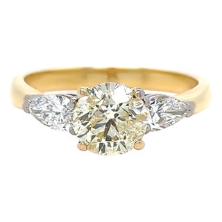 Dcla 18ct Yellow & White Gold Diamond Engagement Ring 1.79ct 3.64g, Size 6 For Sale