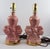 Hollywood Regency Vintage Pink Ceramic Bow Lamps With Gold Accents Hollywood Regency, 12 In - a Pair For Sale - Image 3 of 10