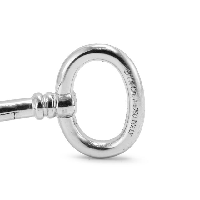 Tiffany & Co. Keys Wire 18k White Gold 0.20ctw Pave Diamond Cuff Bangle Bracelet For Sale In Houston - Image 6 of 9